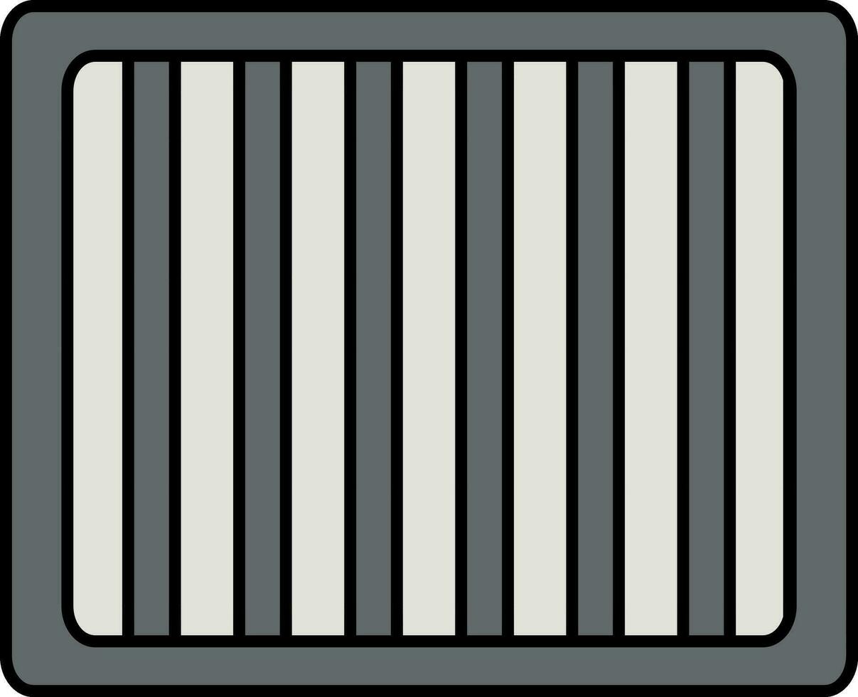 Prisoner cell icon in gray color. vector