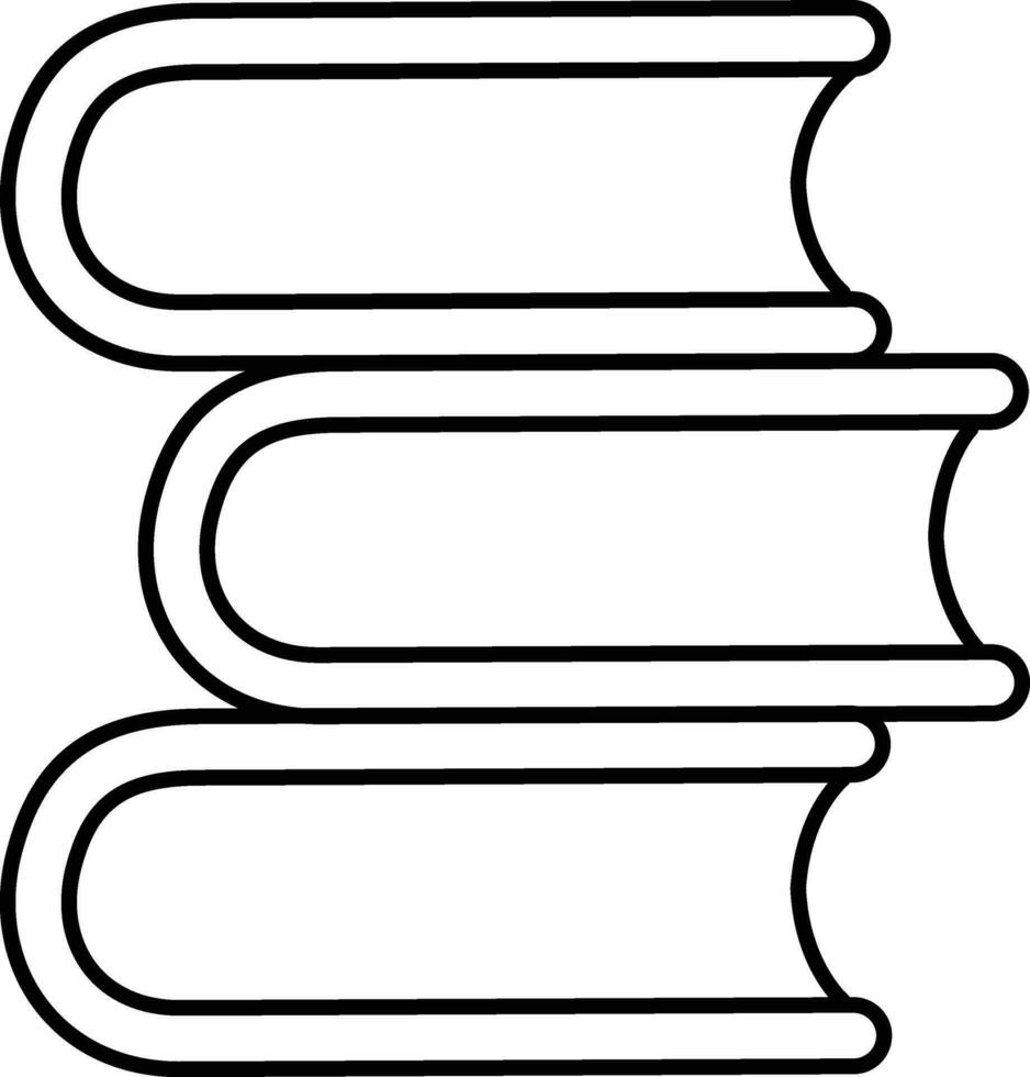 Line art icon of Book Stack. vector