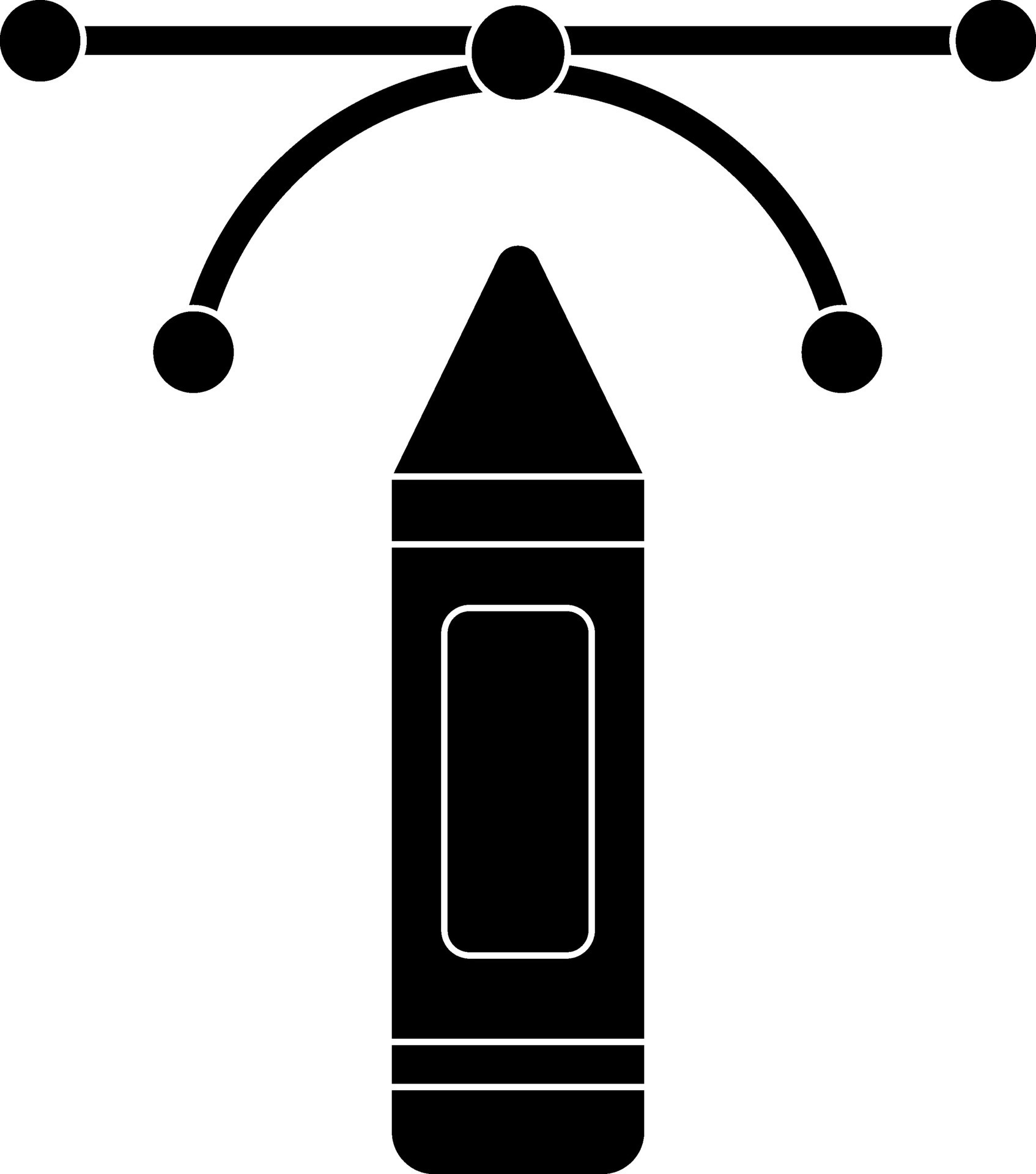 Flat style black and white pen tool. 24925203 Vector Art at Vecteezy