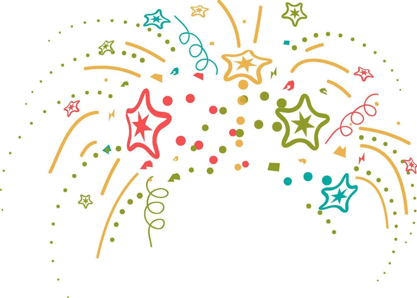 Colorful fireworks background. vector