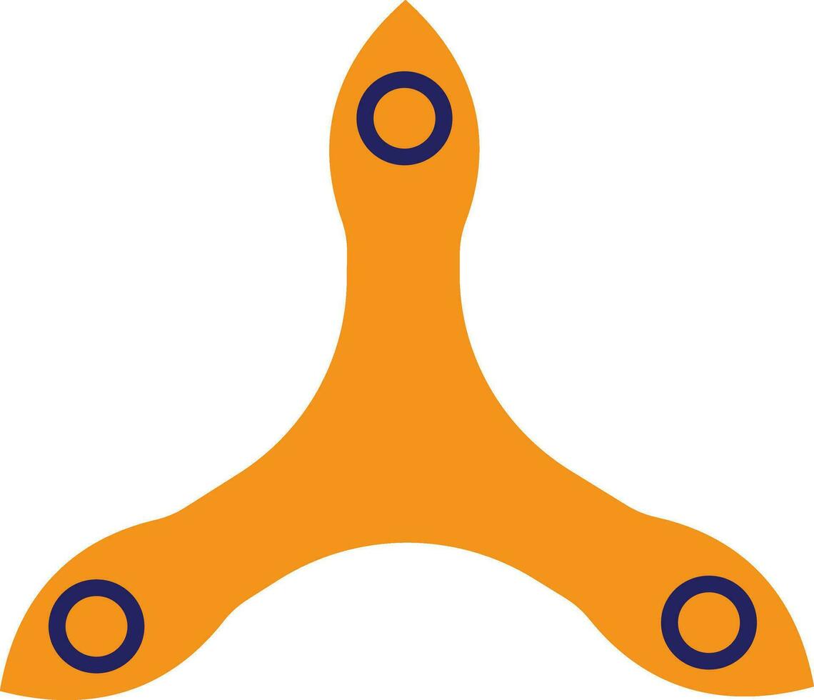 Three arms of spinner toy for playing concept. vector