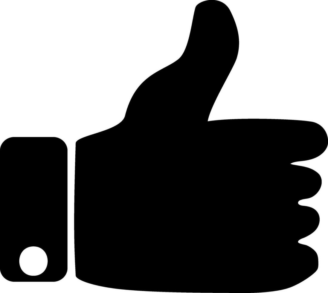 Icon or illustration of thumb up. vector