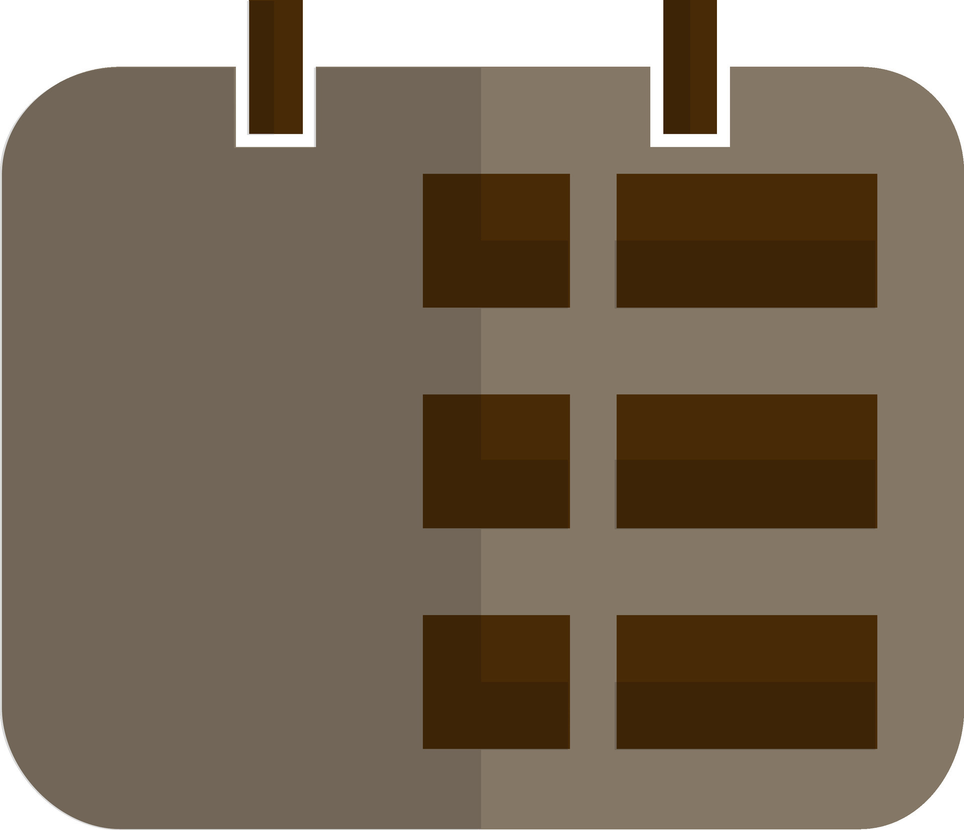 Grey and brown calendar. 24925437 Vector Art at Vecteezy