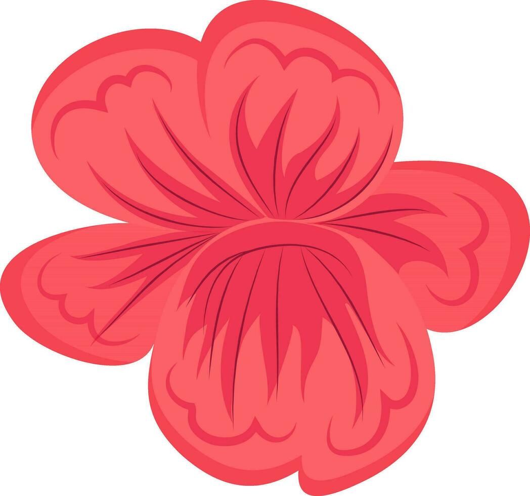 Flat illustration of pink flower design. vector