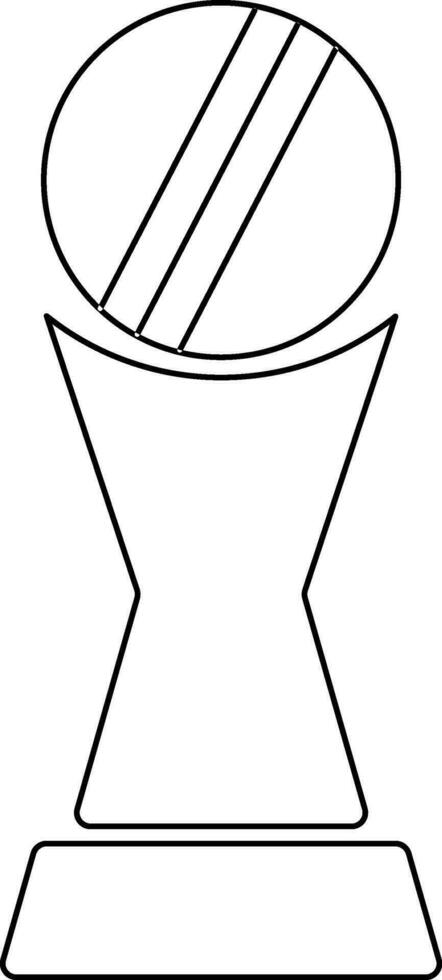 Black line art sport award in flat style. vector