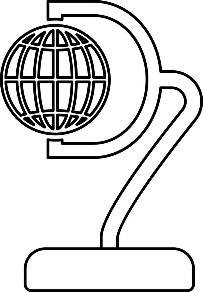 Illustration of a globe in flat style. vector