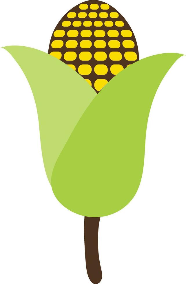 Illustration of corn icon with half cover style. vector