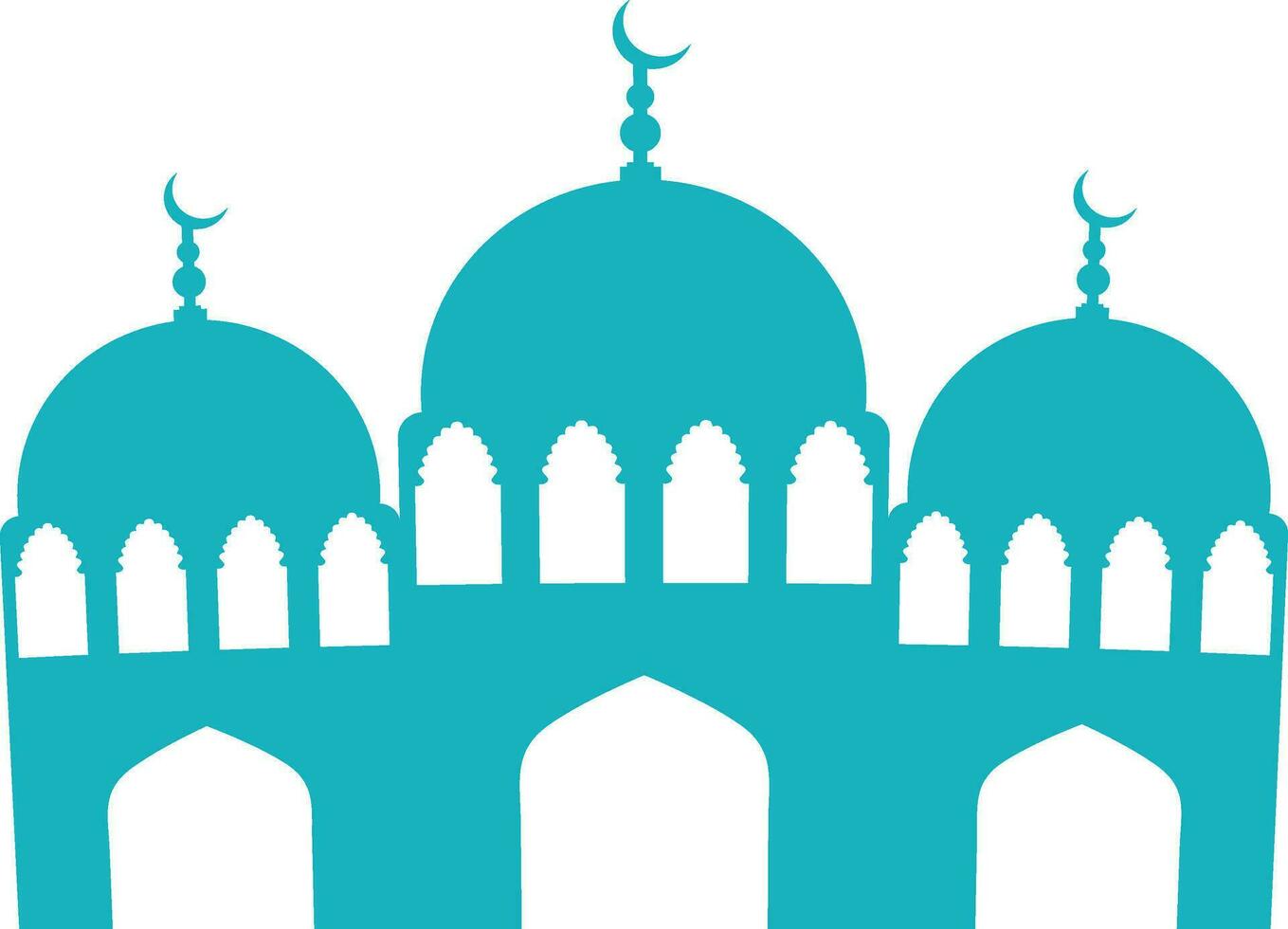 Flat illustration of Holy Mosque. vector