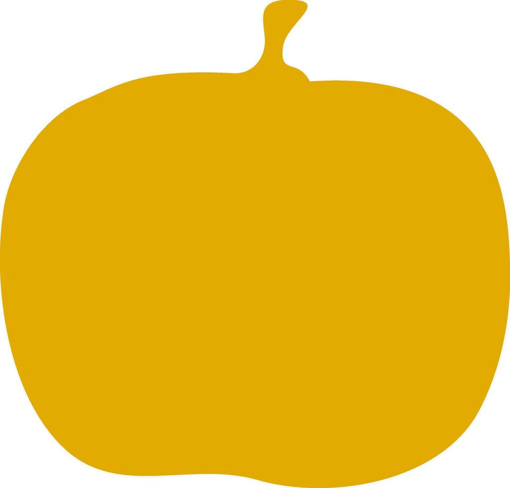 Yellow Monochrome icon of Pumpkin. vector