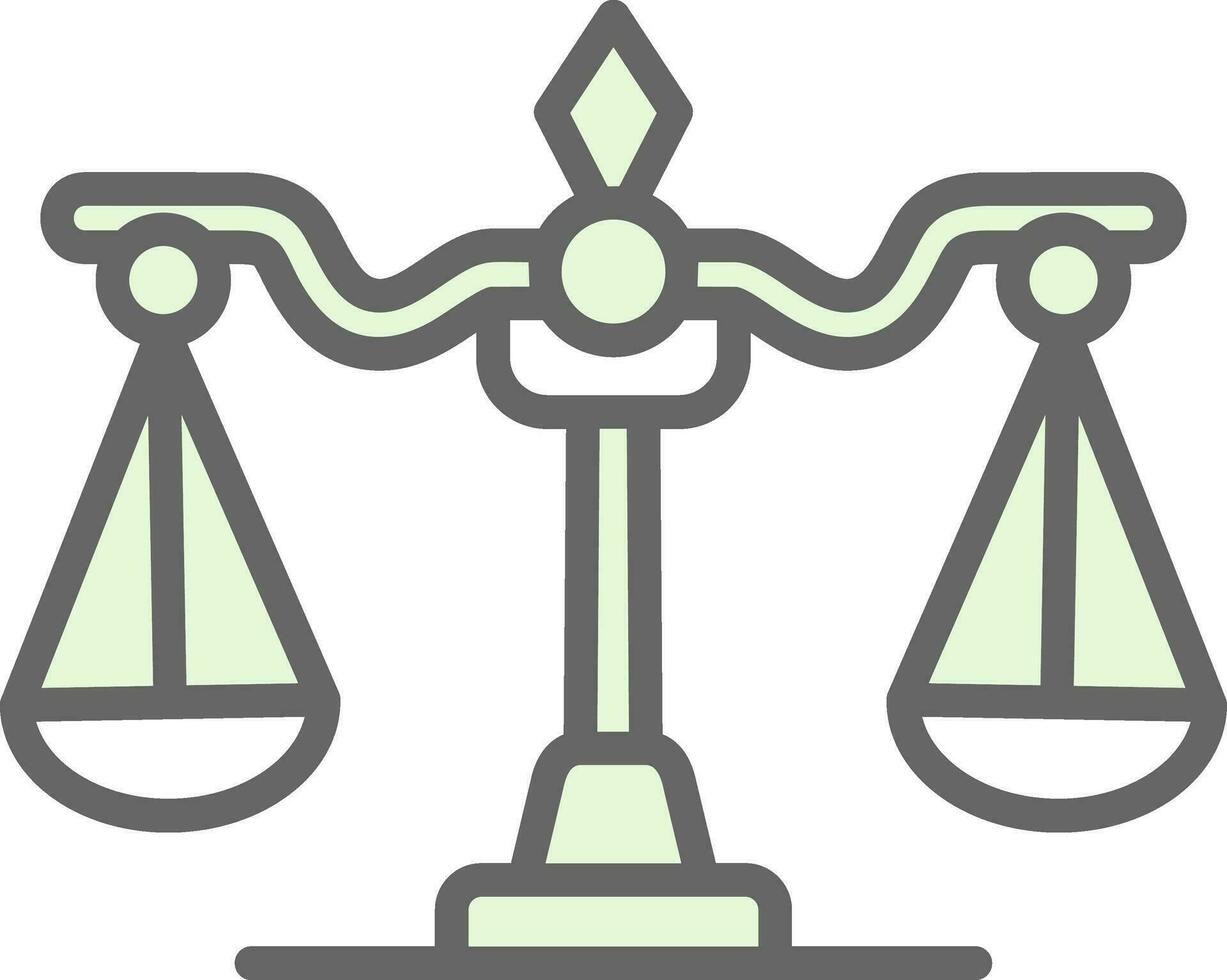 Justic scale Vector Icon Design