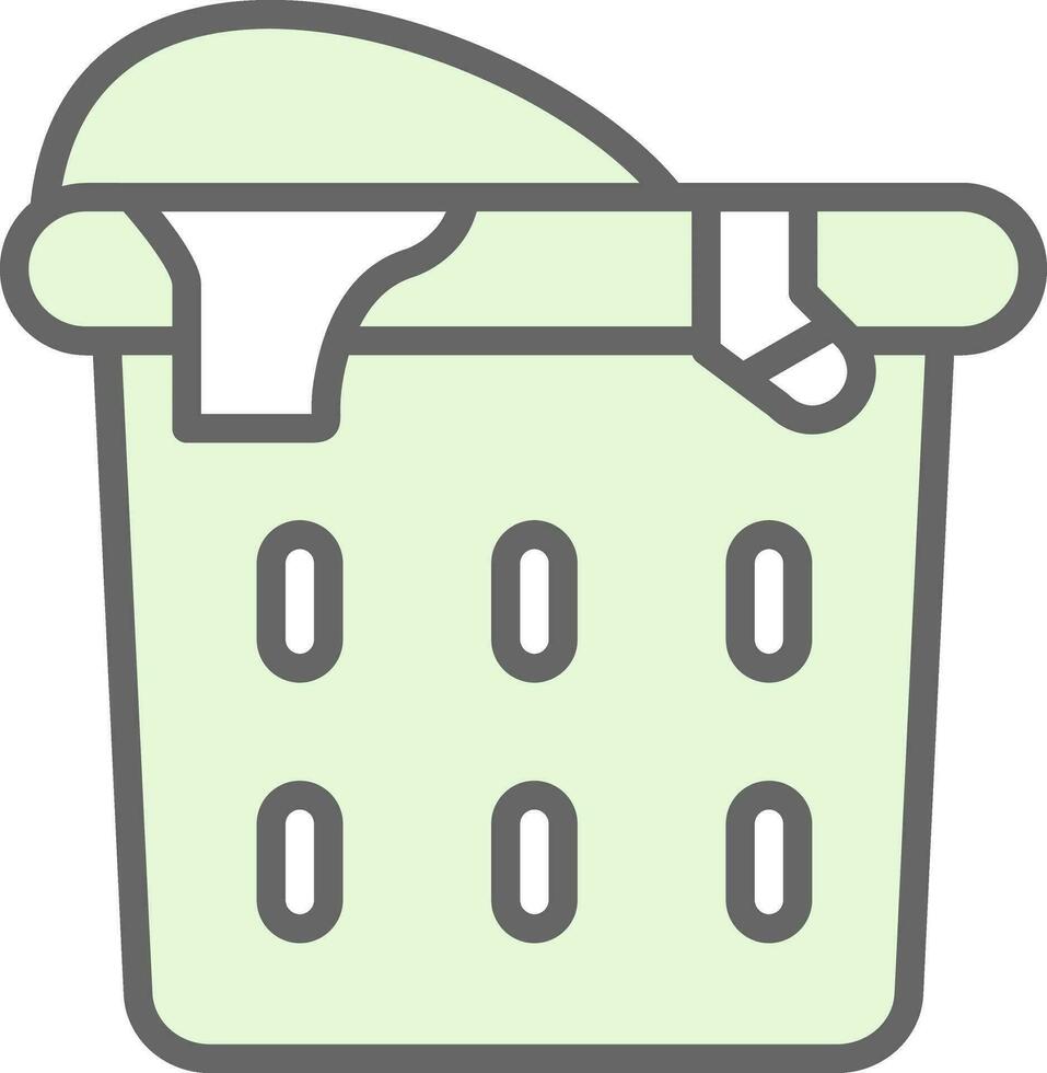 Laundry basket Vector Icon Design