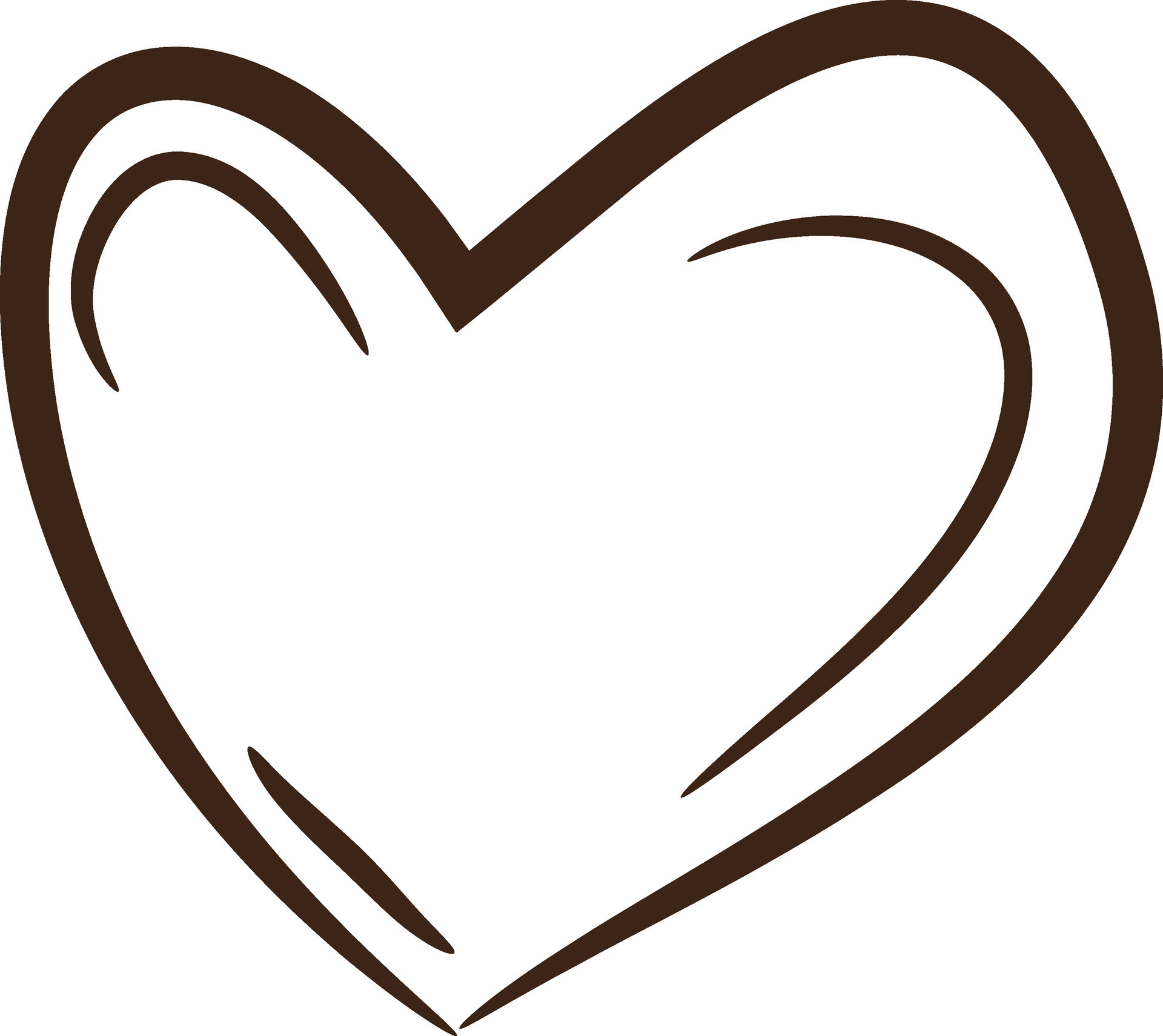 Heart in brown and white color. 24925977 Vector Art at Vecteezy