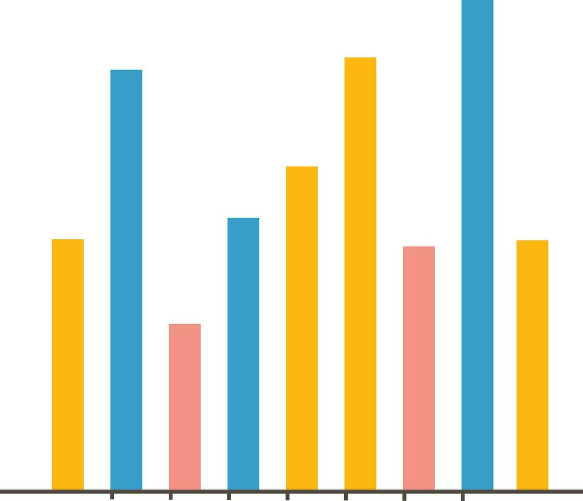Colorful bar chart in flat style. 24926049 Vector Art at Vecteezy