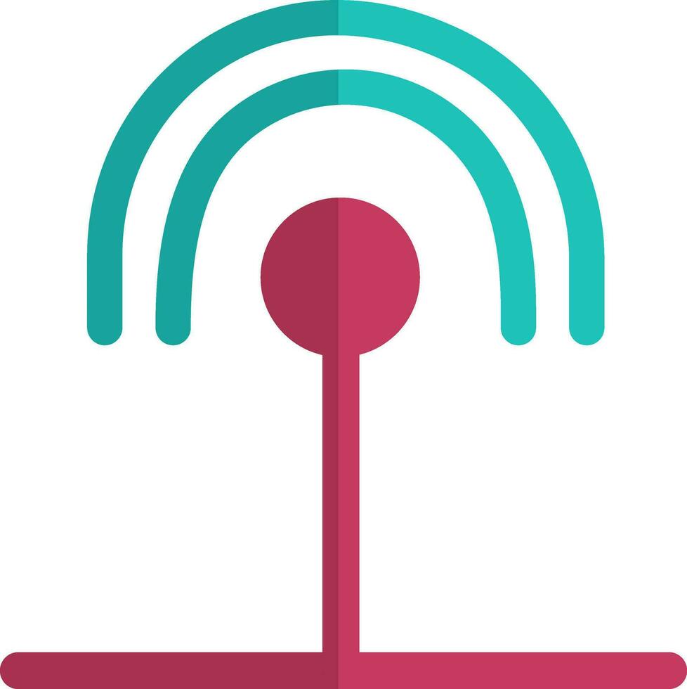 Pink and green router on white background. vector