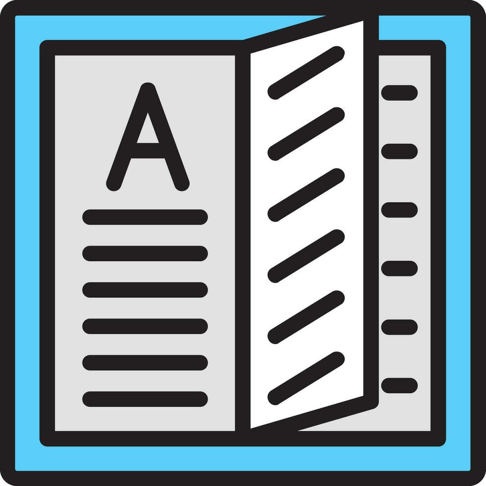 Open Notebook Icon in Flat style. vector