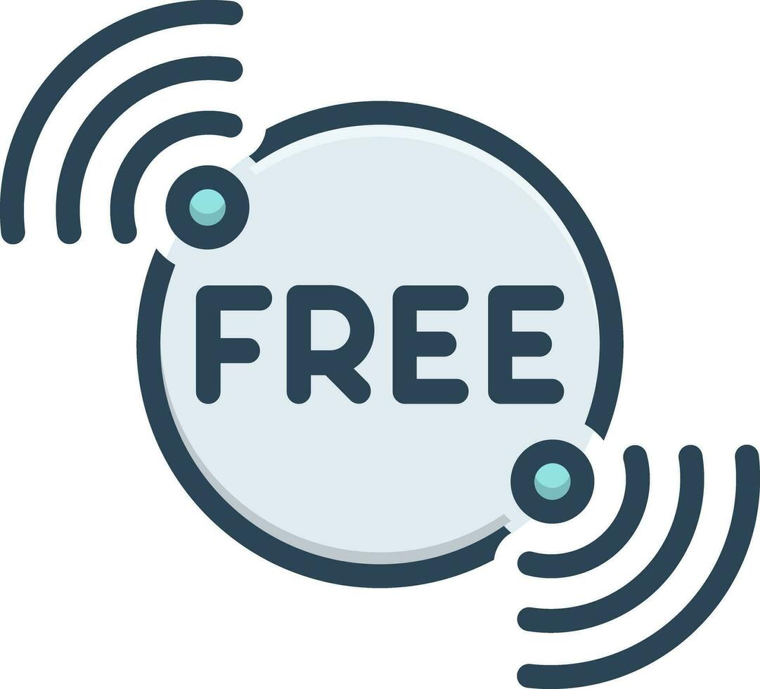 color icon for wifi free spot vector