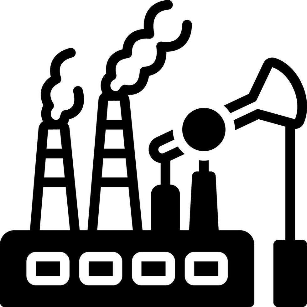 solid icon for fossil fuels vector