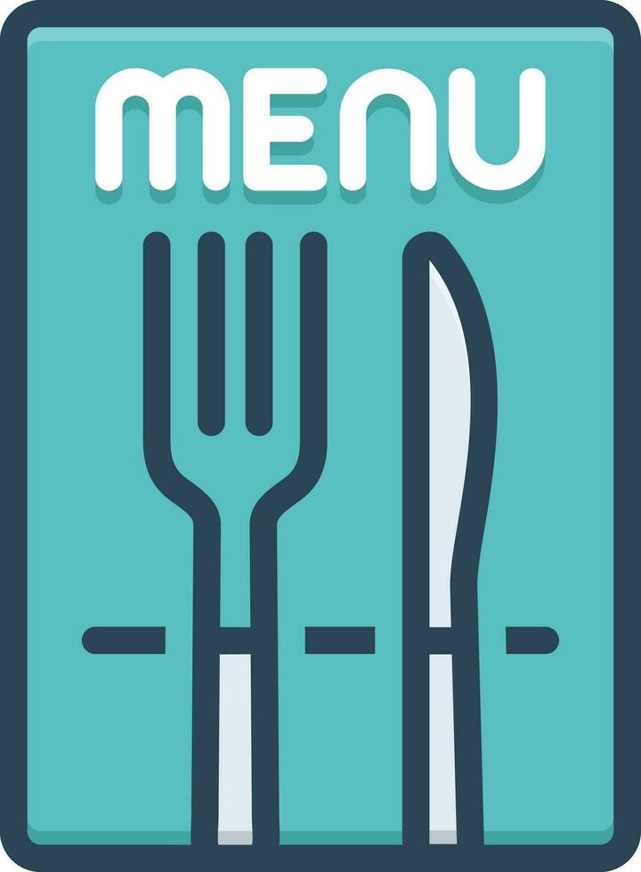 color icon for restaurant vector