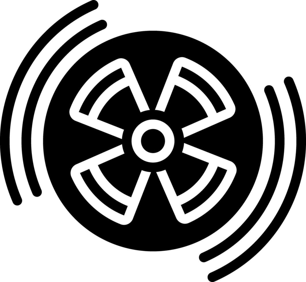 solid icon for radiation vector