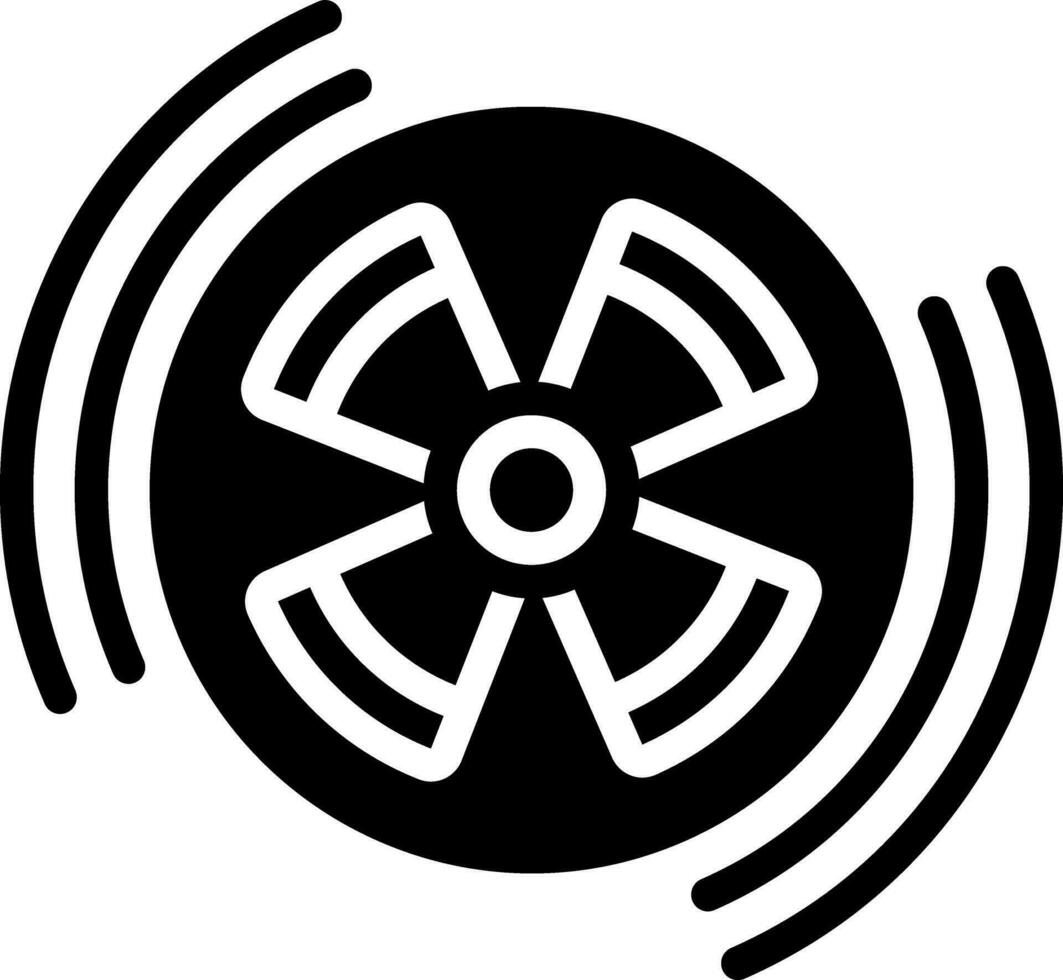 solid icon for radiation vector