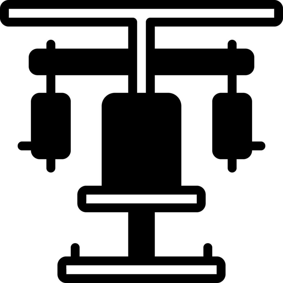 solid icon for gym vector