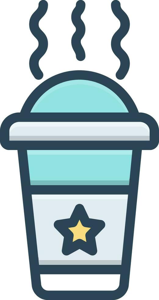 color icon for hot drink vector