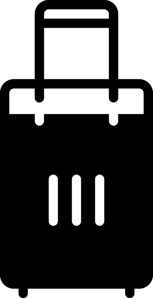 solid icon for luggage vector