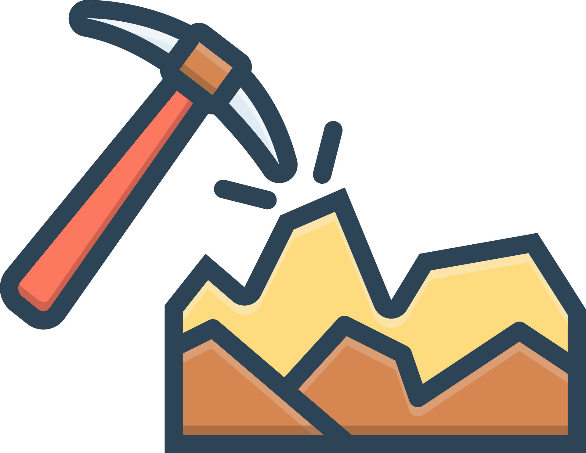 color icon for mining 24928956 Vector Art at Vecteezy