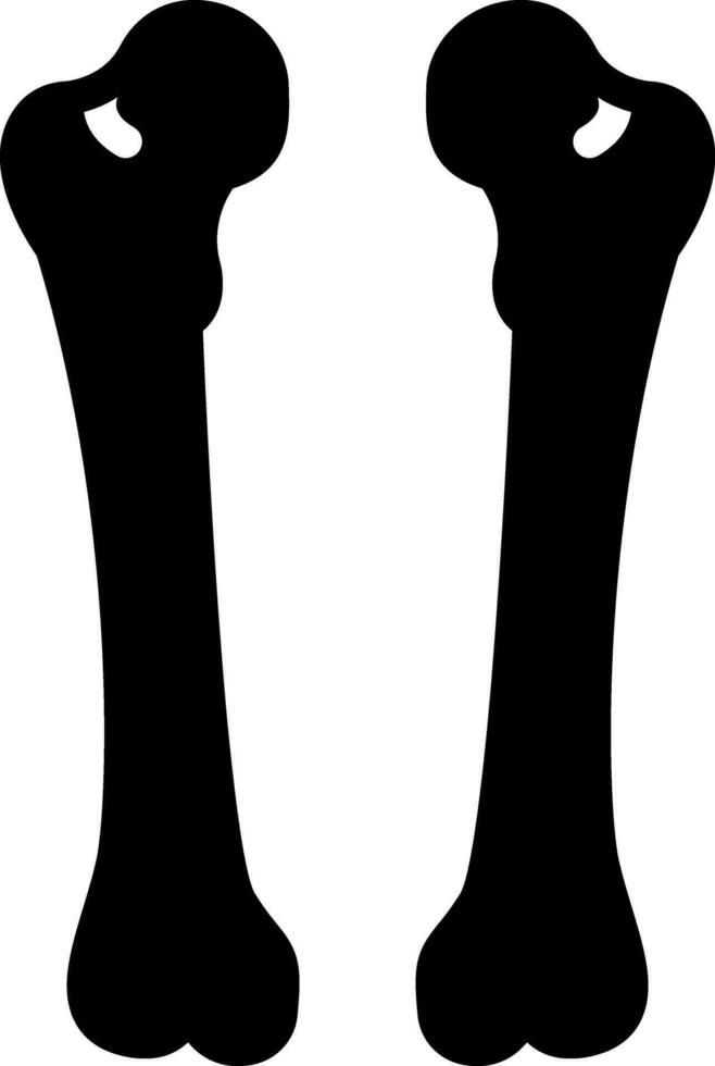 solid icon for femur vector