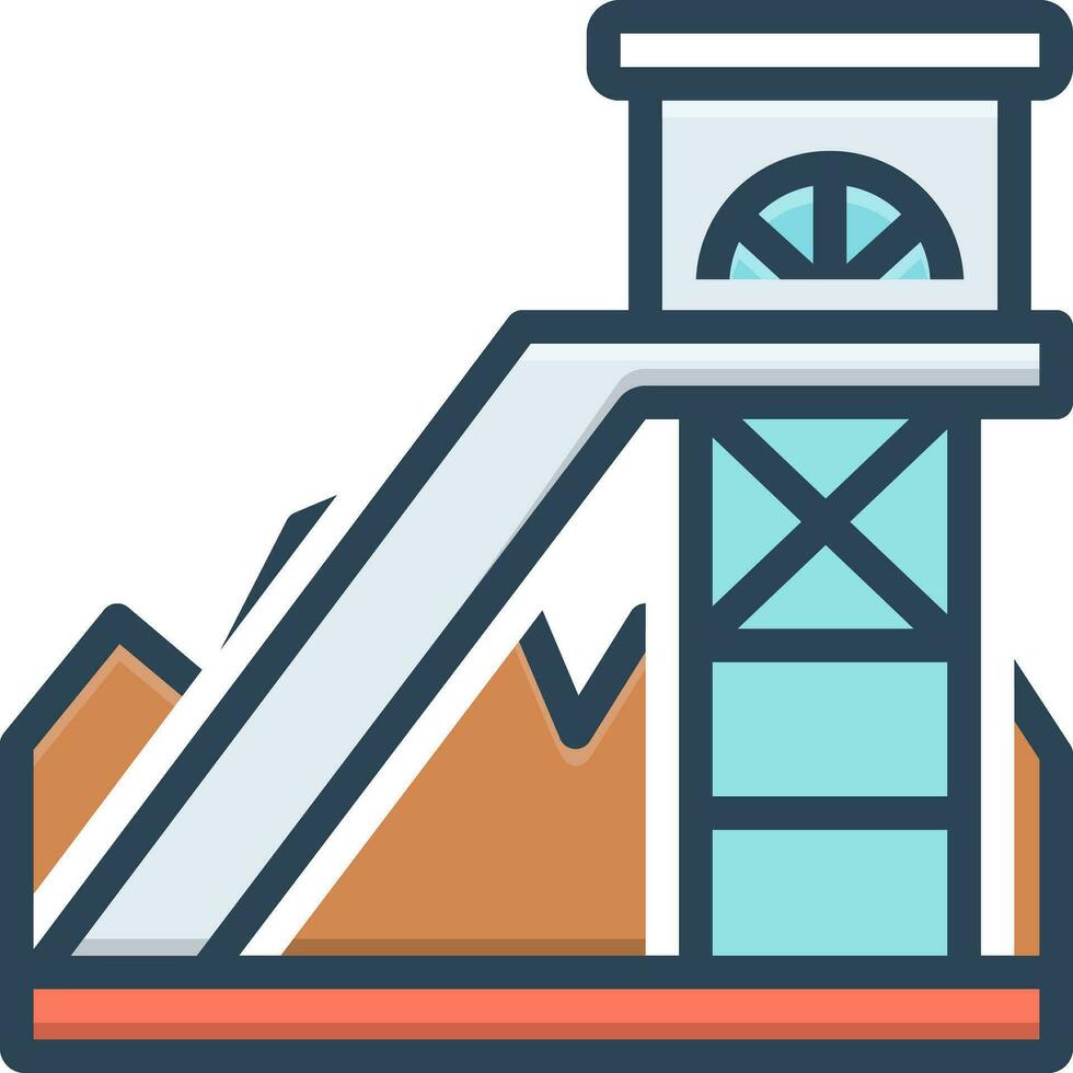 color icon for coal mining vector