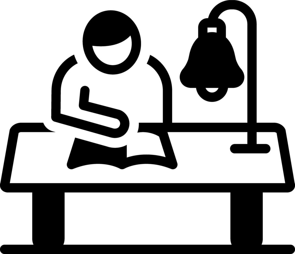 solid icon for study vector
