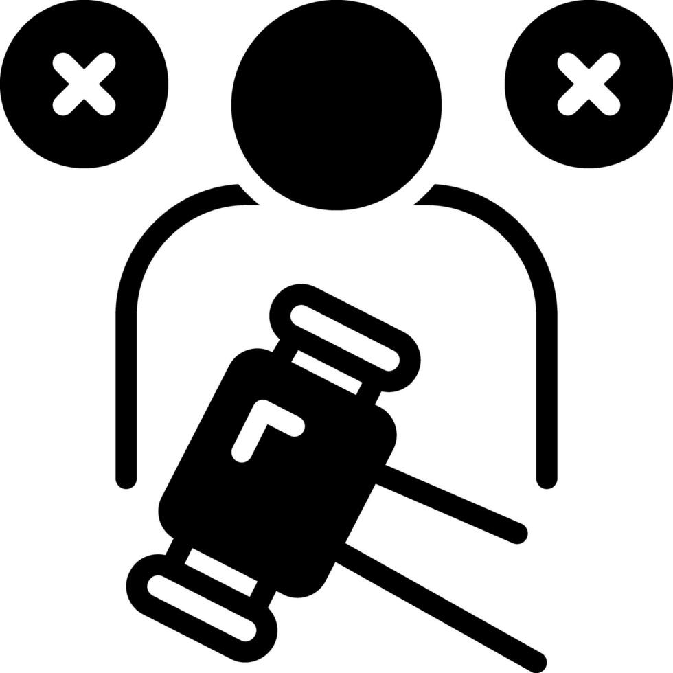 solid icon for impeachment vector