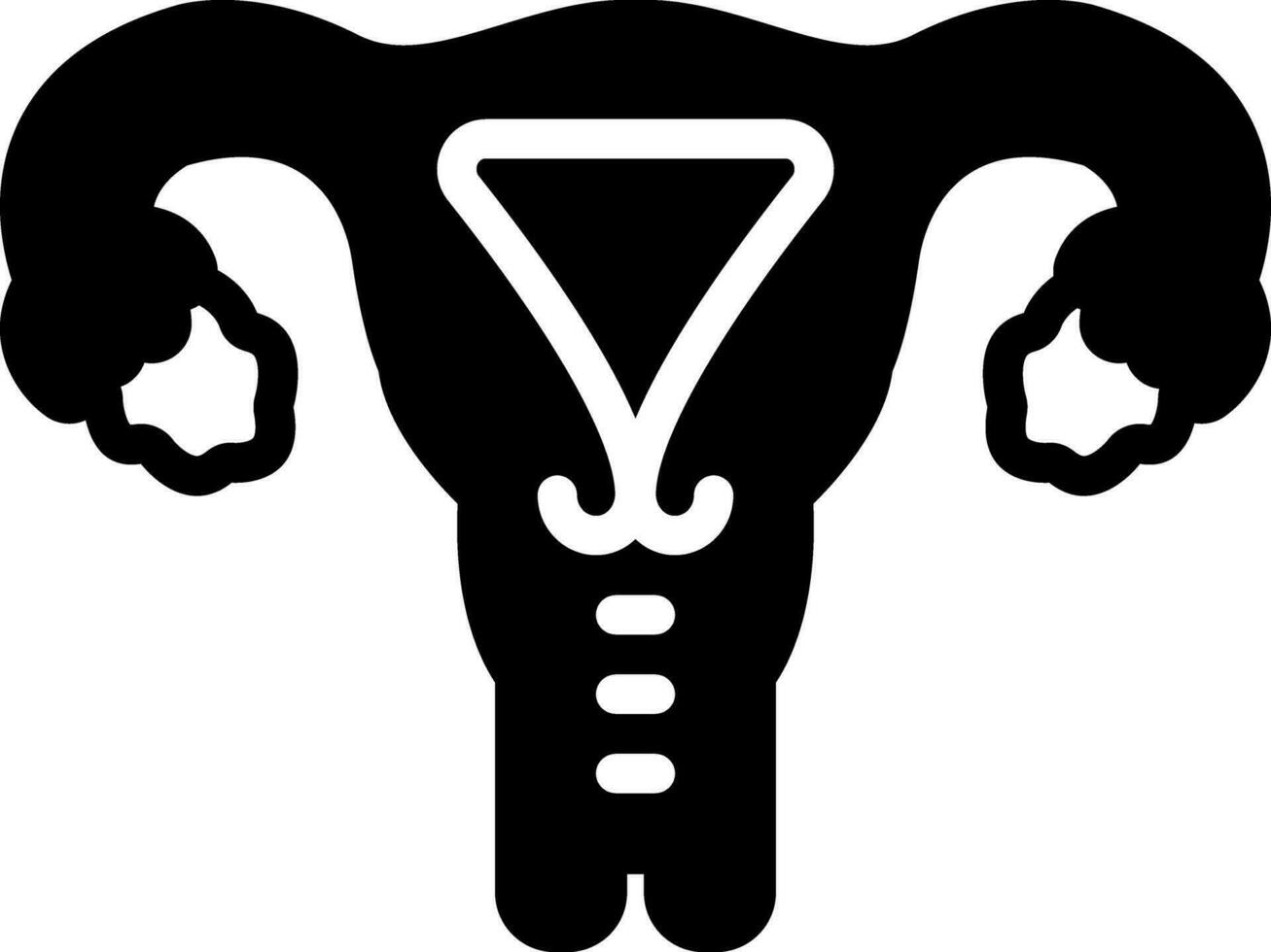 solid icon for uterus vector
