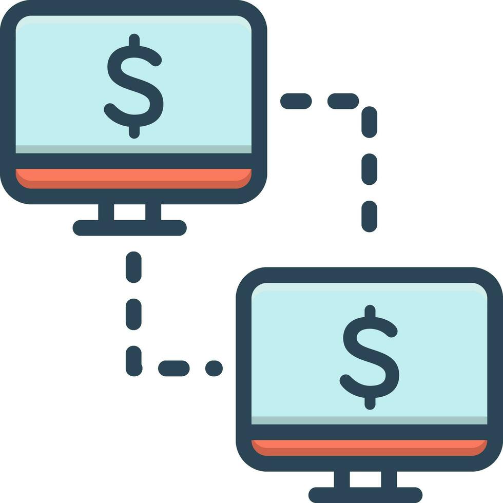 color icon for transfer vector