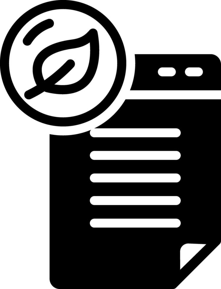 solid icon for fresh contents vector