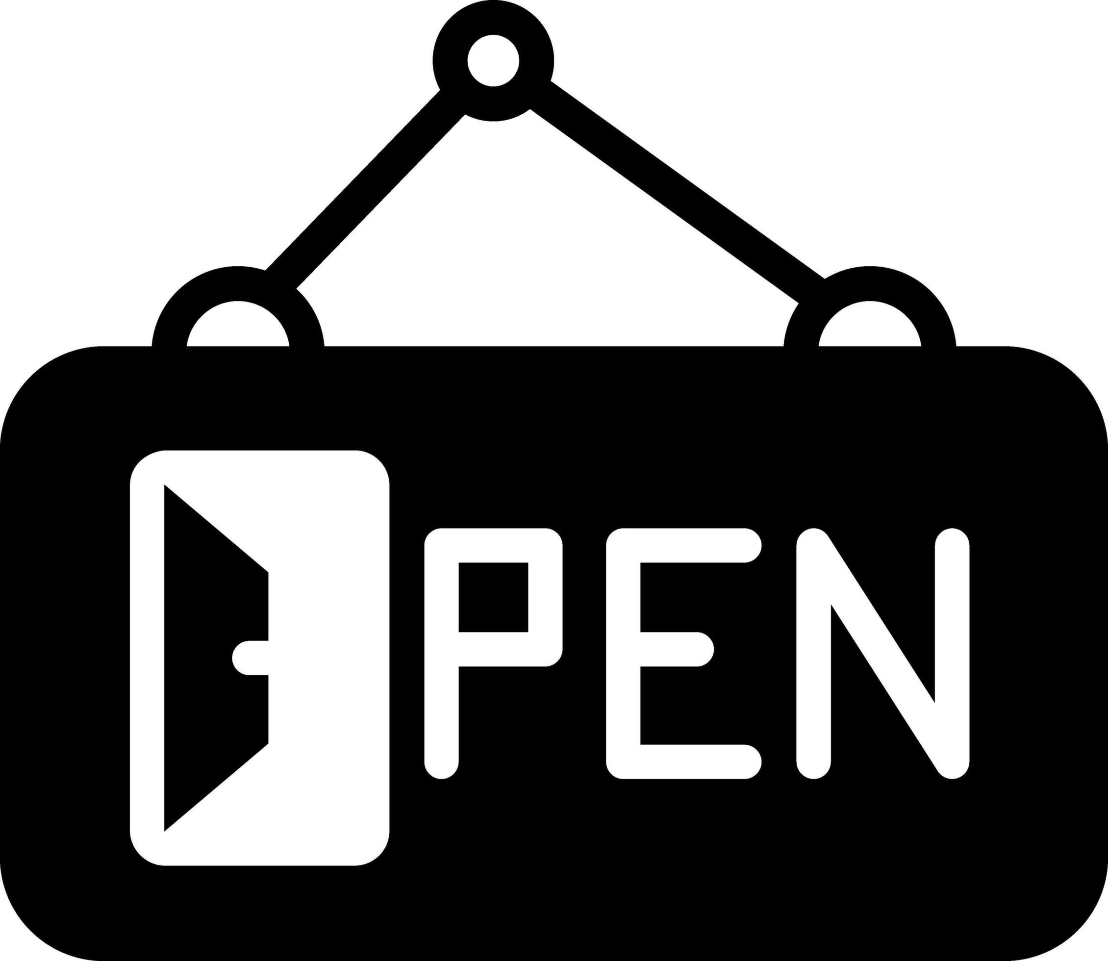solid icon for open 24930401 Vector Art at Vecteezy