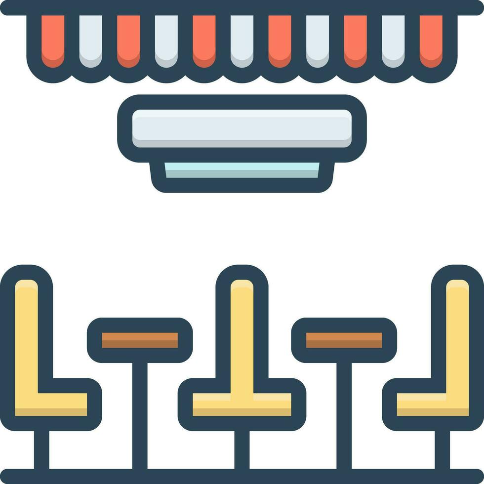 color icon for restaurant vector