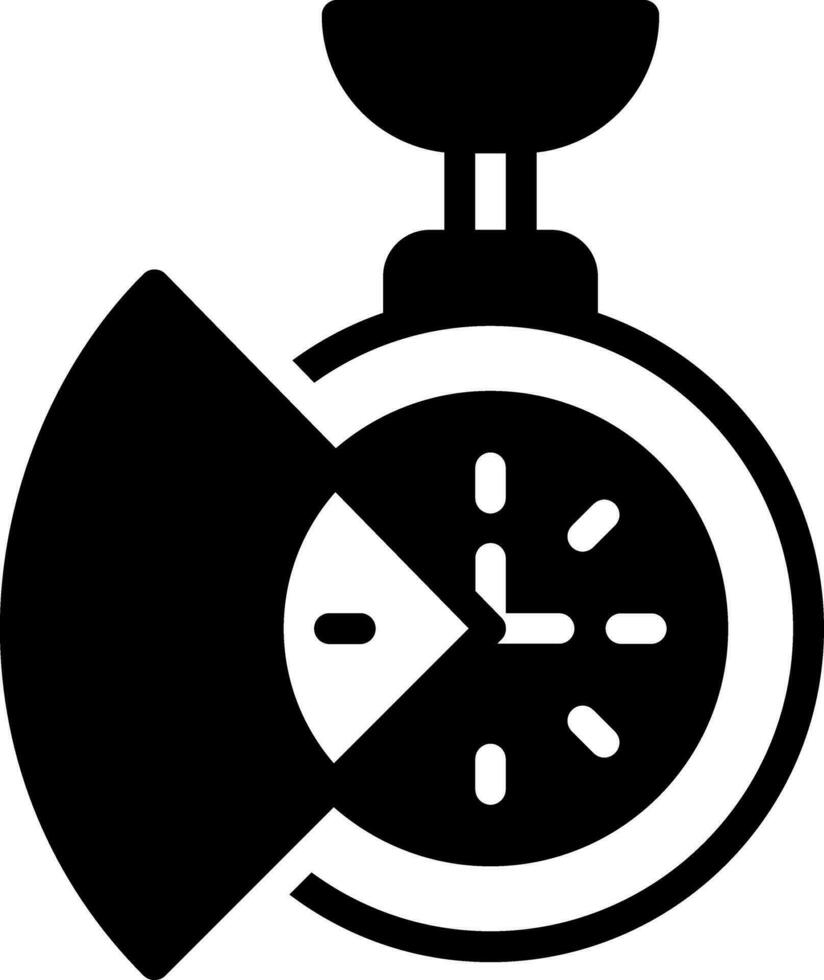 sólido icono para hora ahorro vector