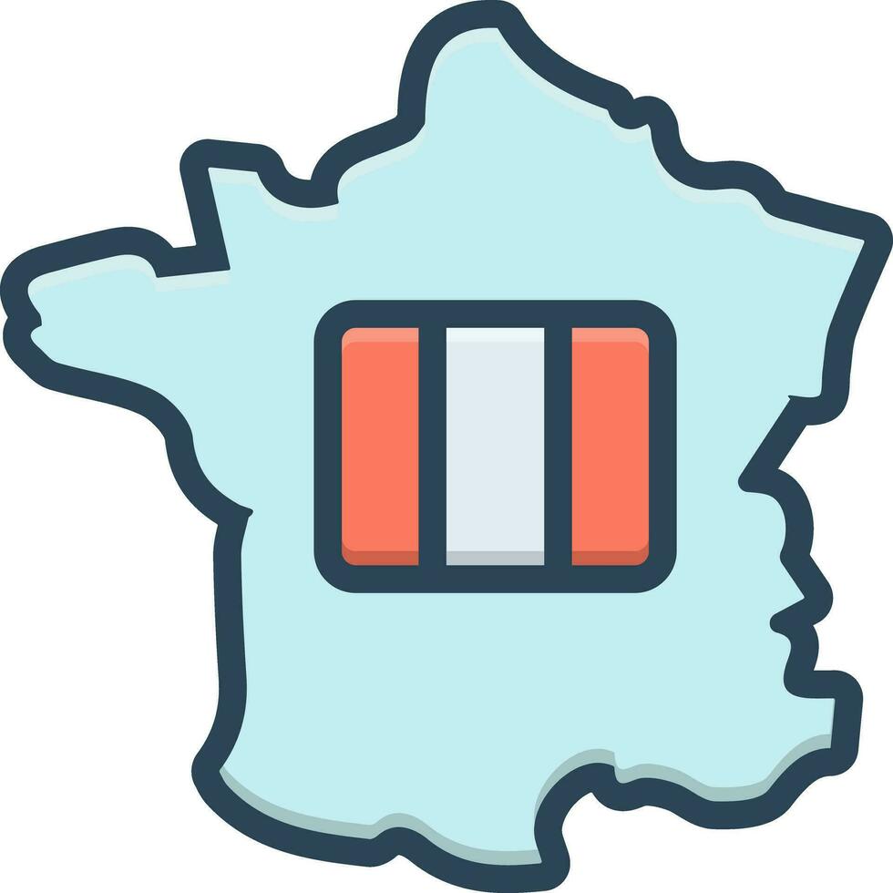 color icono para Francia vector