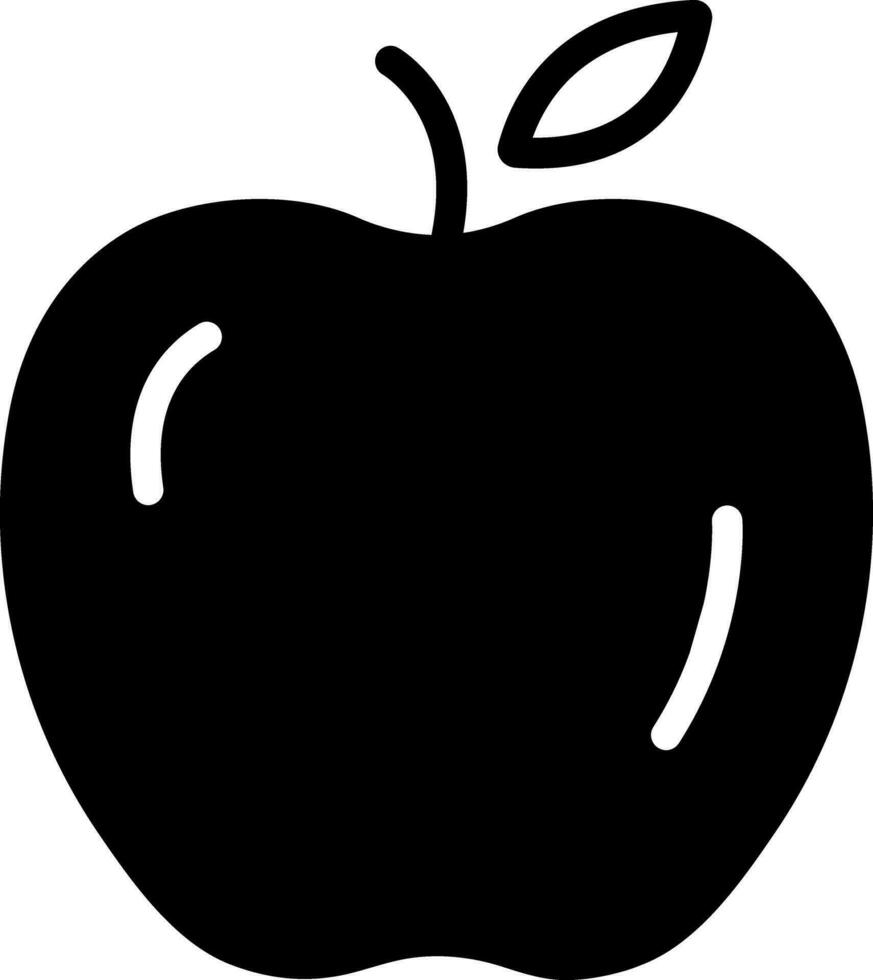 sólido icono para manzana vector