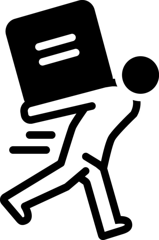 solid icon for burdensome vector