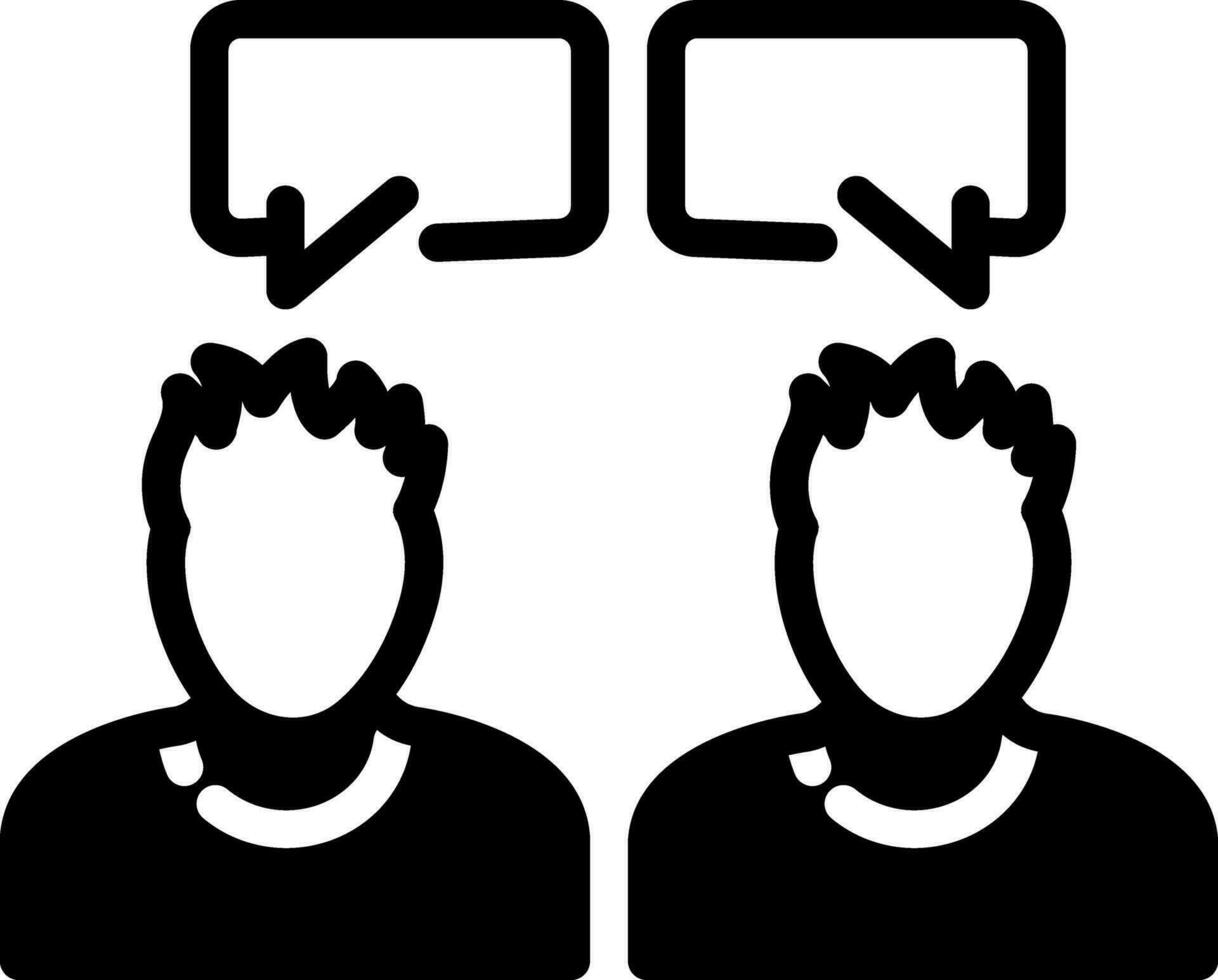 solid icon for talking vector