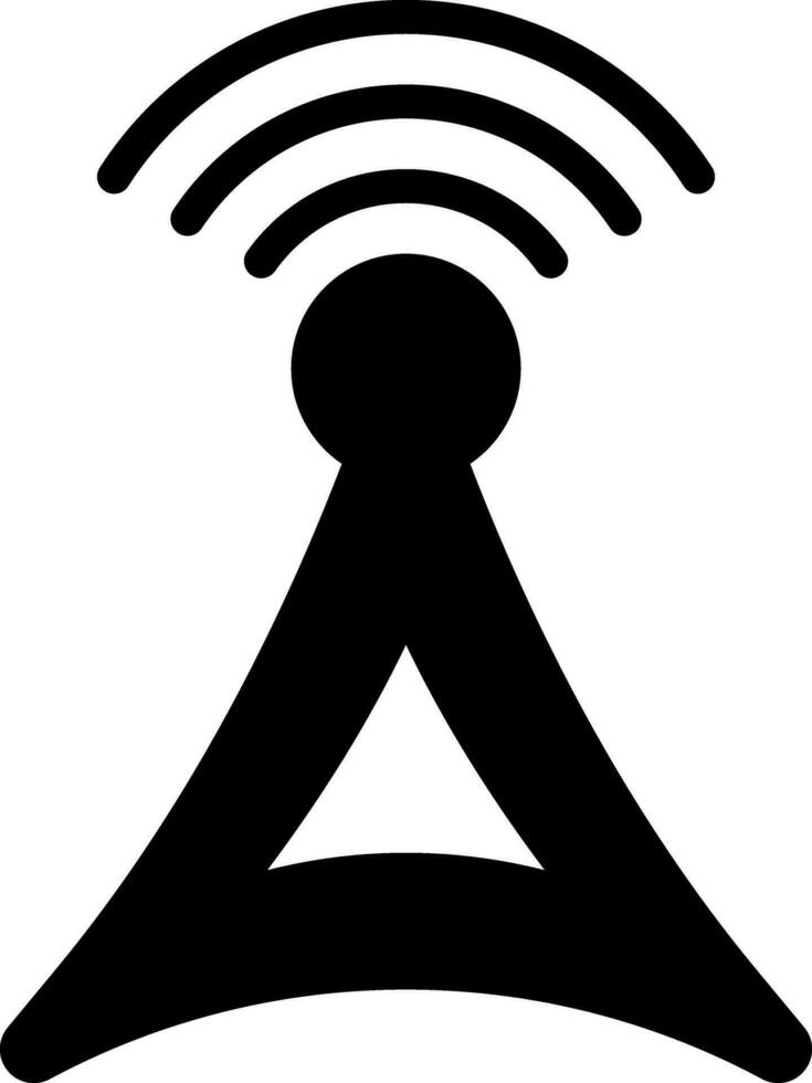 solid icon for wireless vector