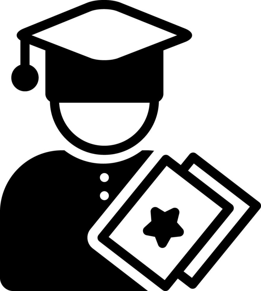 solid icon for education vector