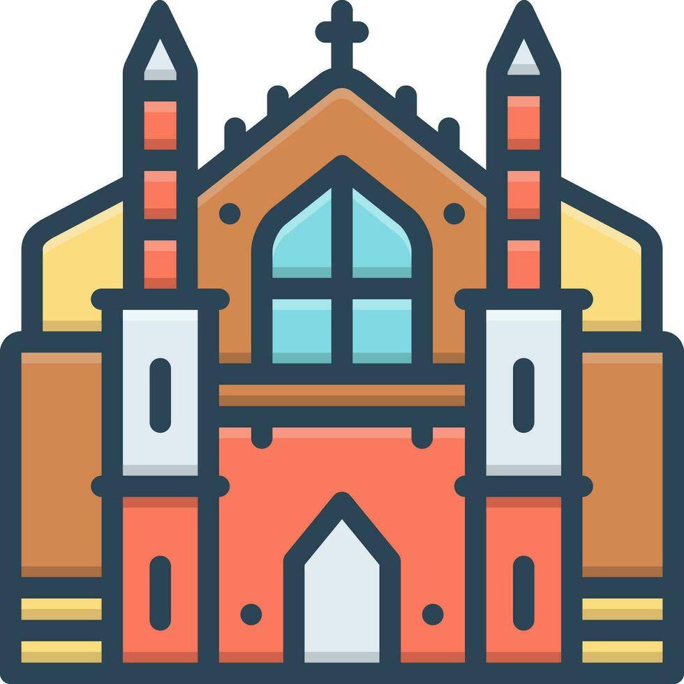 color icon for cambridge vector