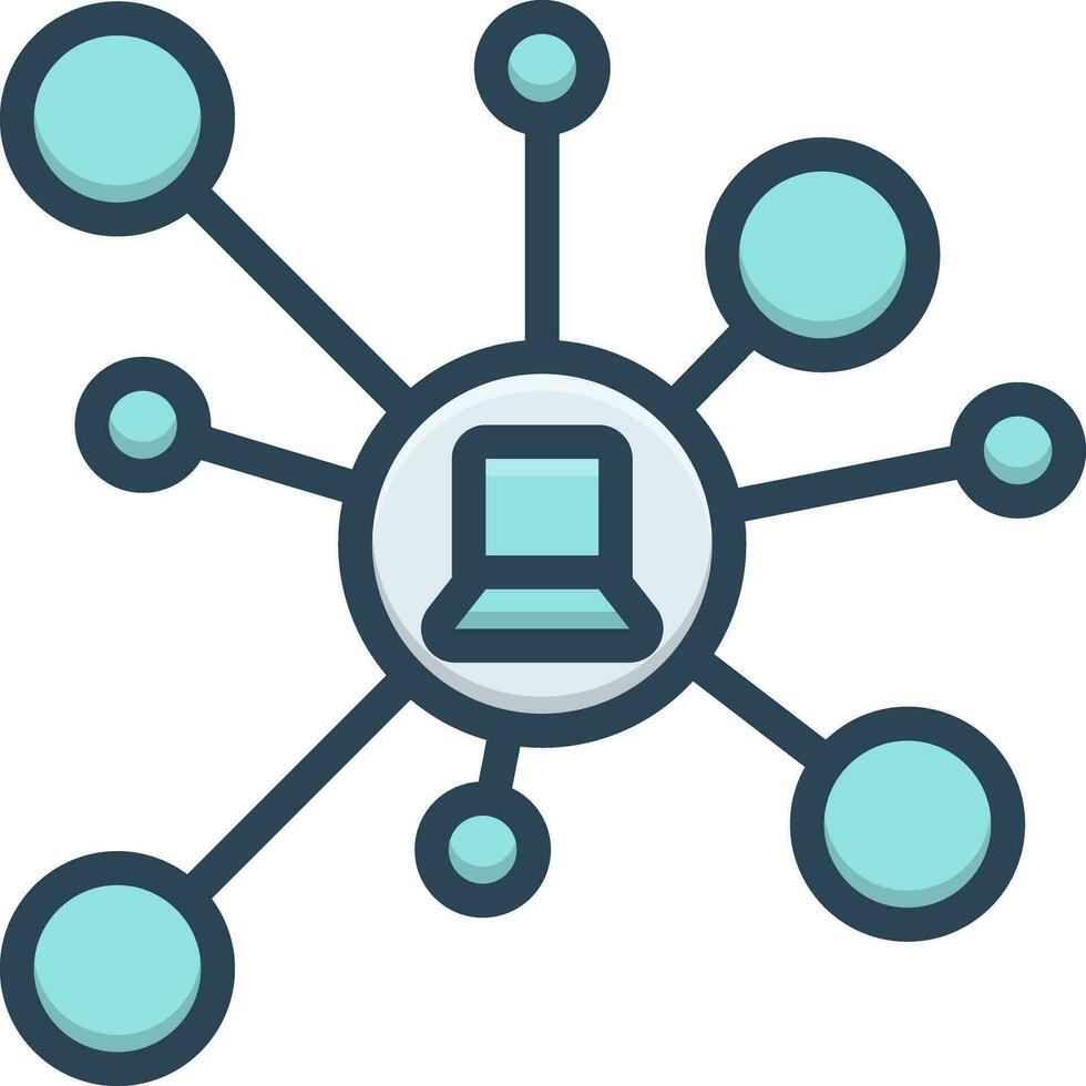 color icon for network vector
