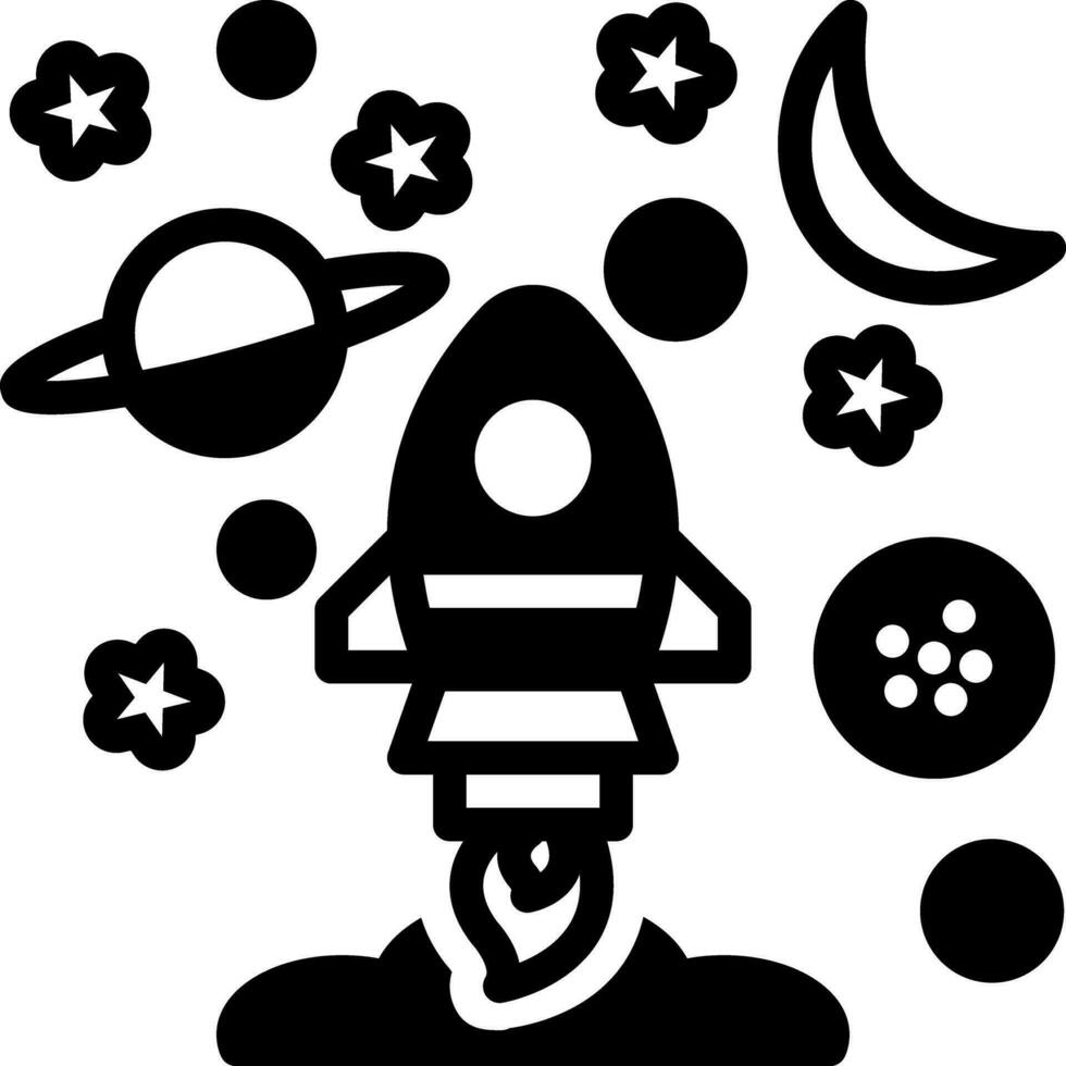 solid icon for mission vector