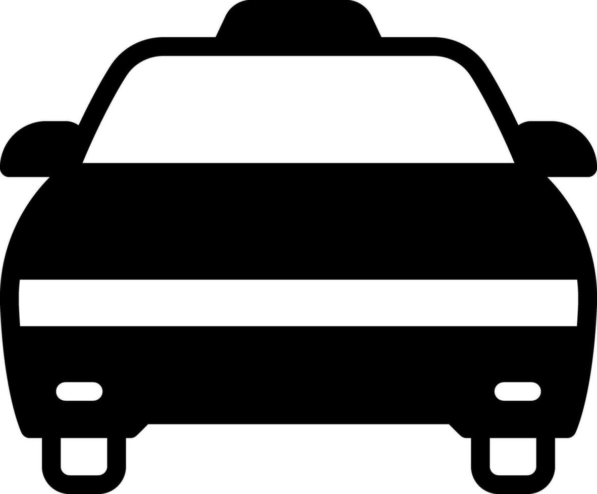 sólido icono para taxi vector