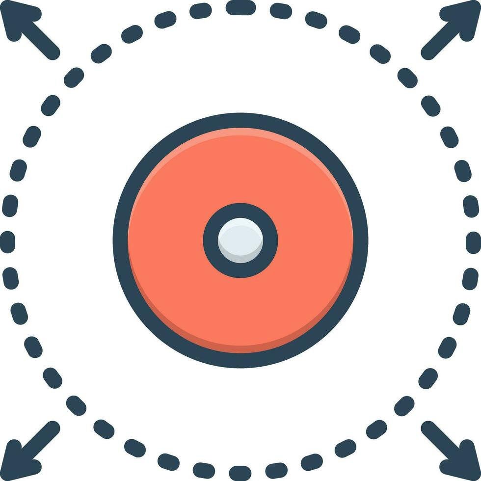 color icon for delimiter vector