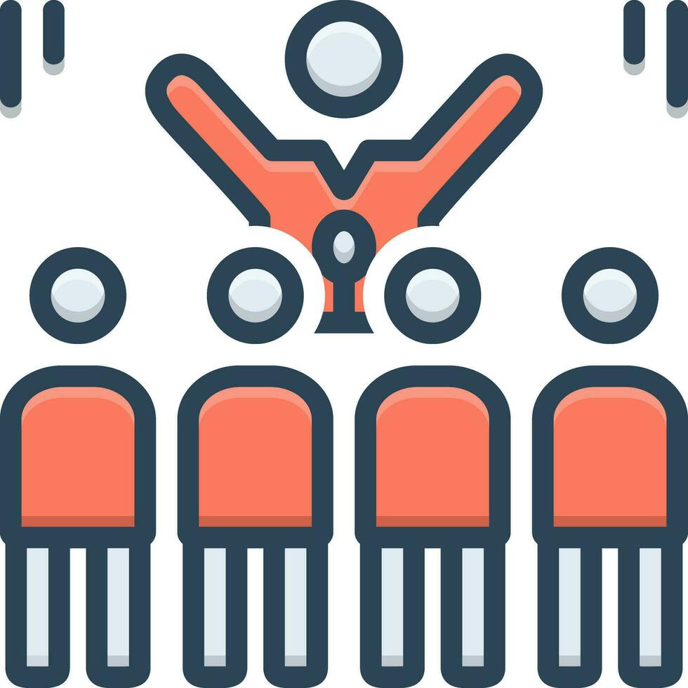 color icon for criticizes vector